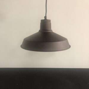 12"Rustic Bronze Metal Shade Pendant
