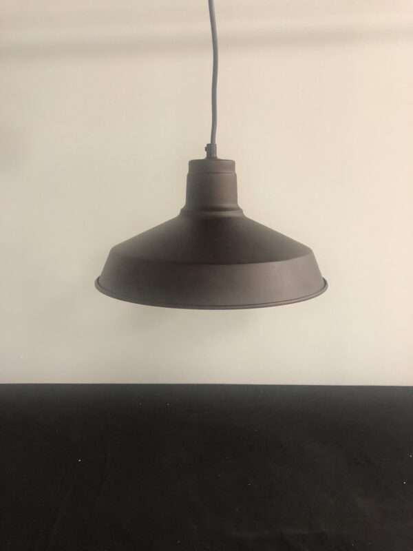 12"Rustic Bronze Metal Shade Pendant